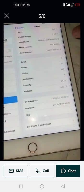 iPad mini 5 front 10by10 back 10by8 no open no rapair just oper wala b 3