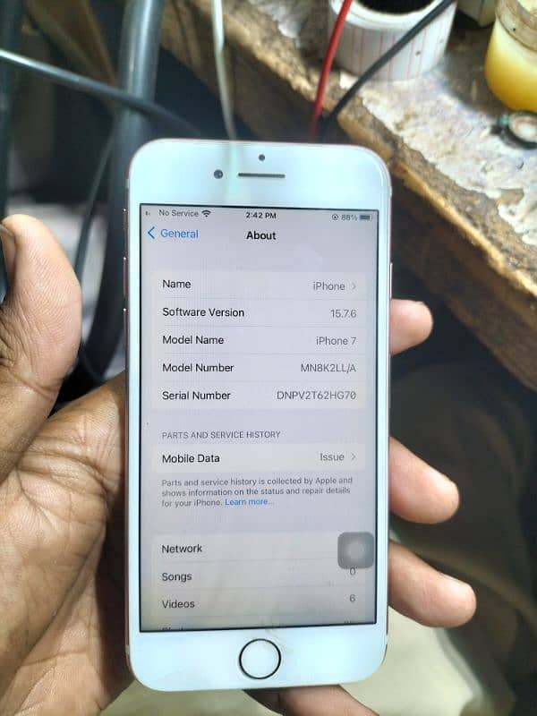 iphone 7 32gb non pta battery change health 100% 0