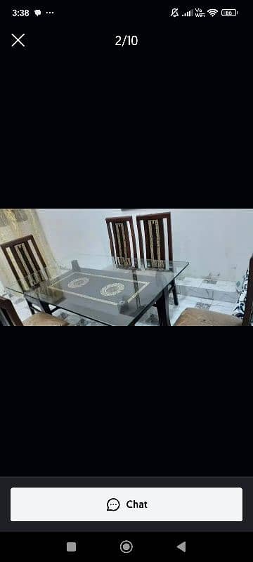 stylish daning table with 6 chairs Versace style 1