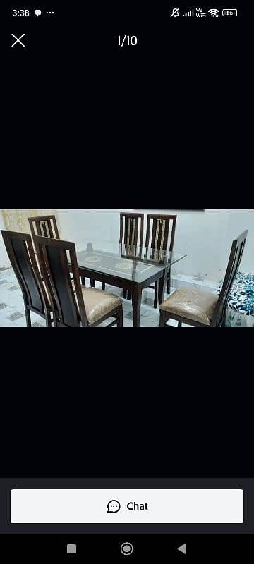 stylish daning table with 6 chairs Versace style 2