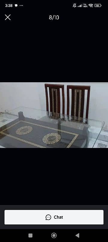 stylish daning table with 6 chairs Versace style 4