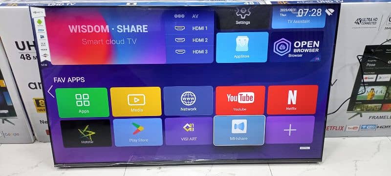 DHAMAKA HOT SALE LED TV 55 INCH SAMSUNG UHD ANDROID LED BOX PACK 1