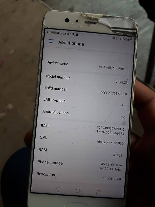 Huawei p10 plus  4/64 4