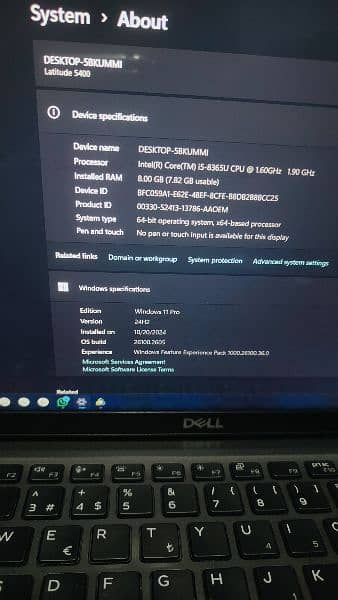 Dell Latitude 5400 Core i5 VPro 8th gen 6