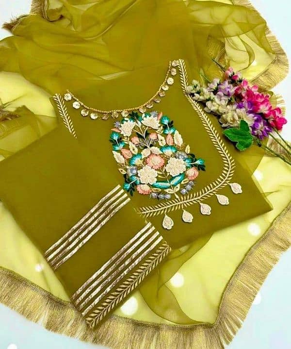 3 pec new embroidery unstitch suit collection 1