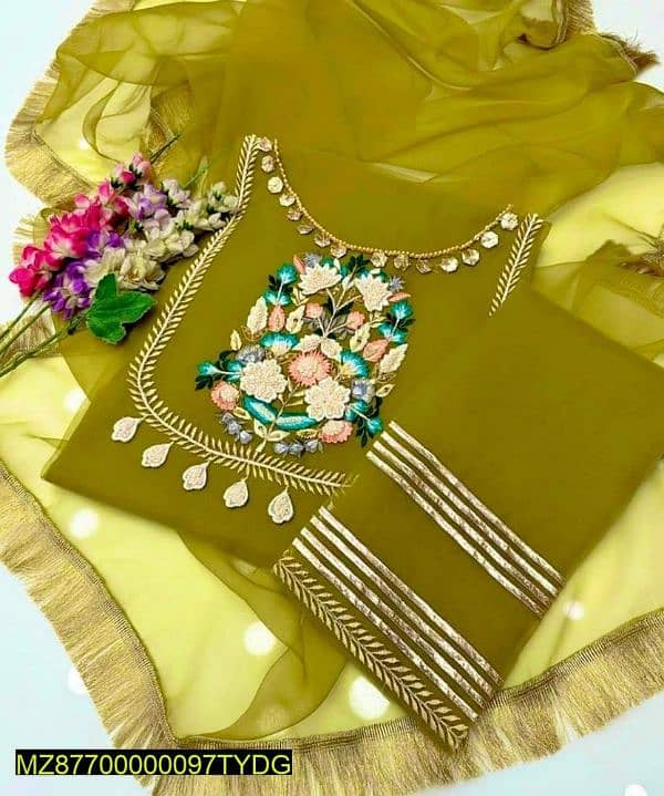 3 pec new embroidery unstitch suit collection 2