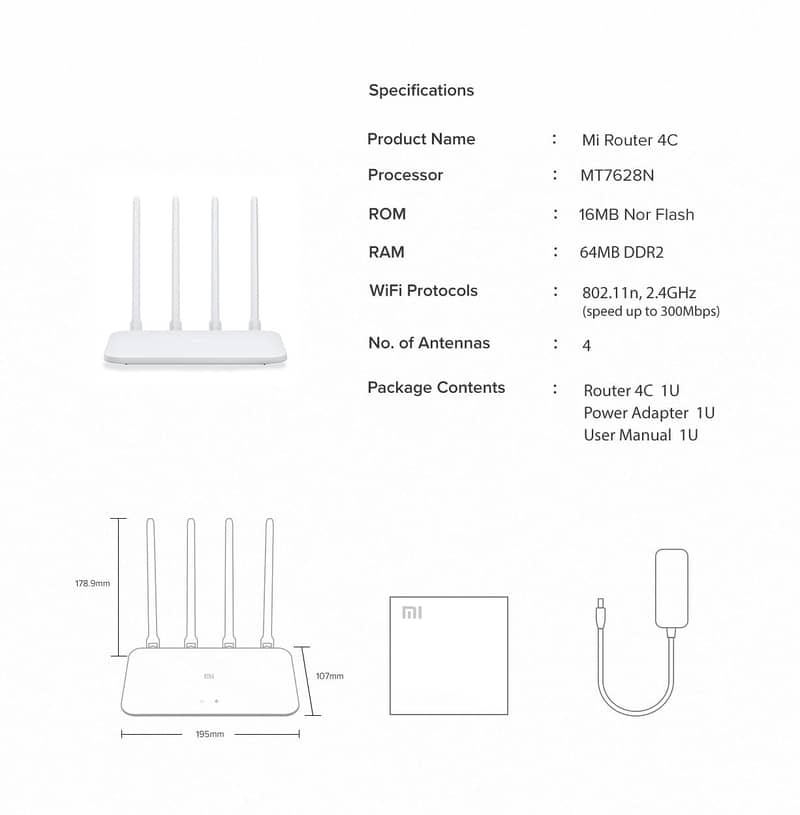 Mi WiFi Router 4C Original 6