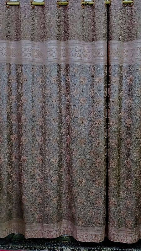 peach & light brown curtains 0