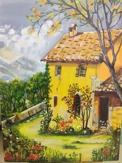 beautiful hut painting