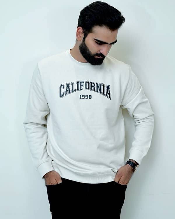 Sweatshirt California Olive green Graphic Sky Blue 3 Article 1