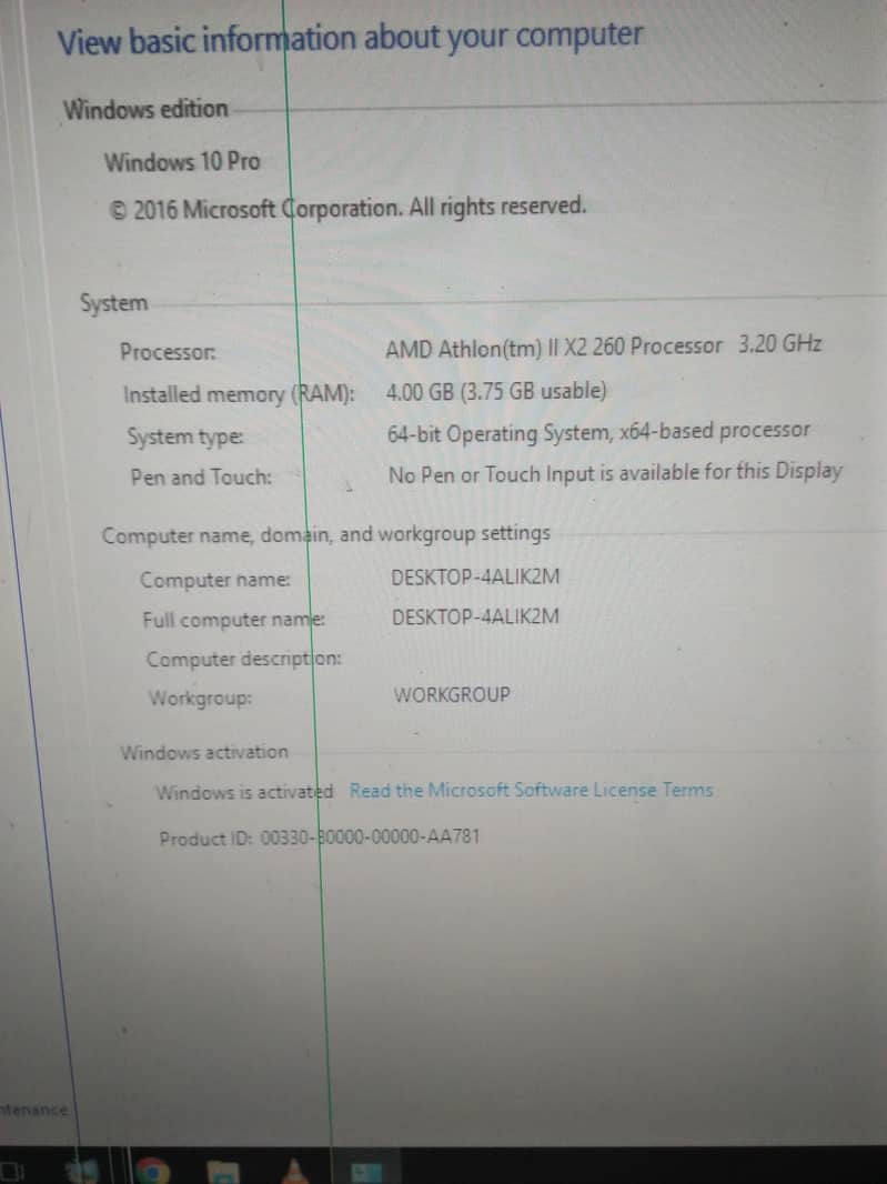 AMD Athlon ii x2 260 10