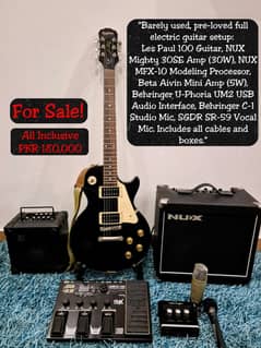 Les Paul 100 Electrical Guitar, NUX MFX10 Processor & Other Gear