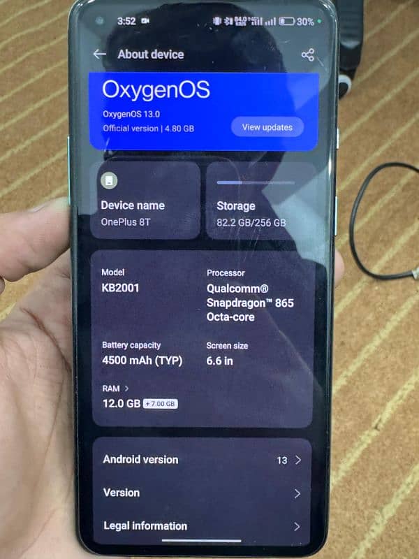 OnePlus 8T 12-256 gb dual sim 7