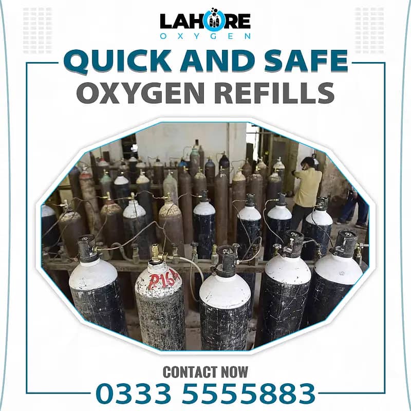 Oxygen gas Cylinder refill Lahore home delivery 0