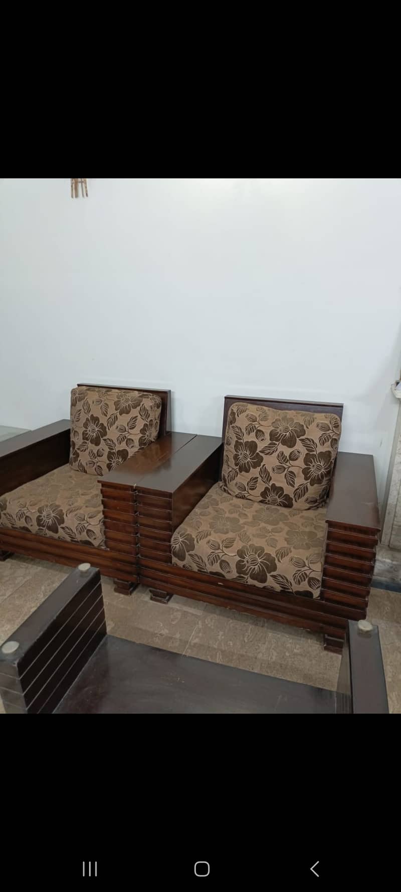 Wooden Stylish Sofa Set Brown Color 1