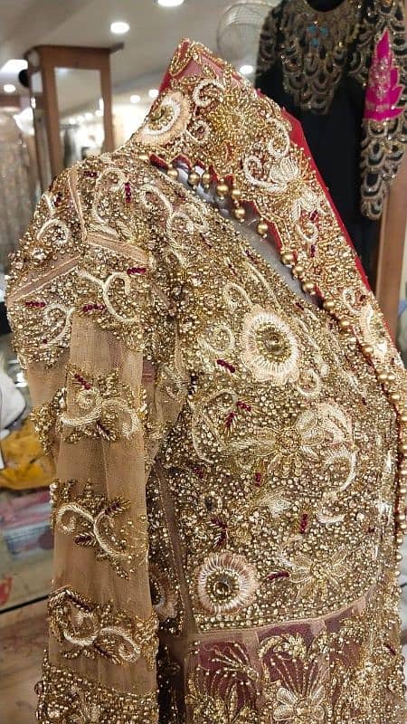 Barat Designer Bridal Dress Full Have Hand Work Long Tail Lehnga 1