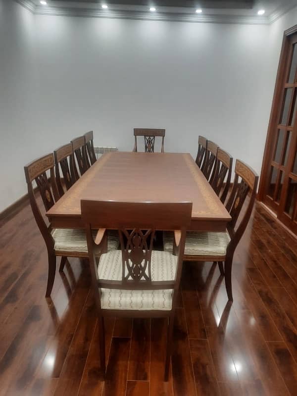 Beautiful Solid Wood In Lay Dining Table and Chair 2