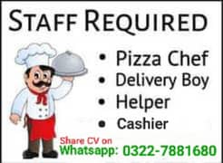 Cashier, Order taker, Kitchen helper jobs