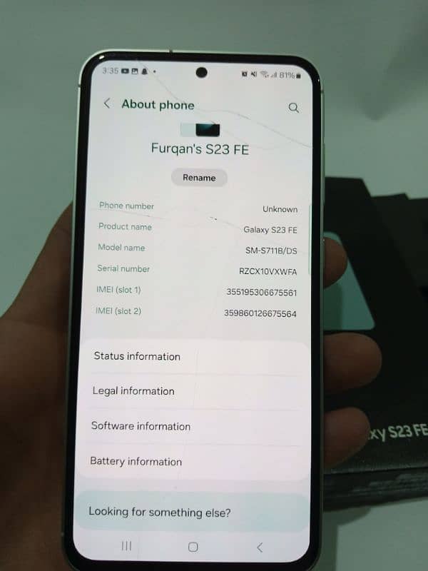 Samsung S23 FE 10/10 Condition Urgent Sale 6