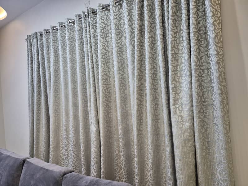 Silk curtains , grey in colour 0