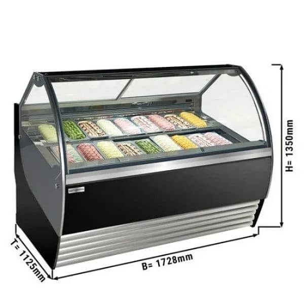 ice cream chiller deeply counter / Ice Cream Display Freezer. 6