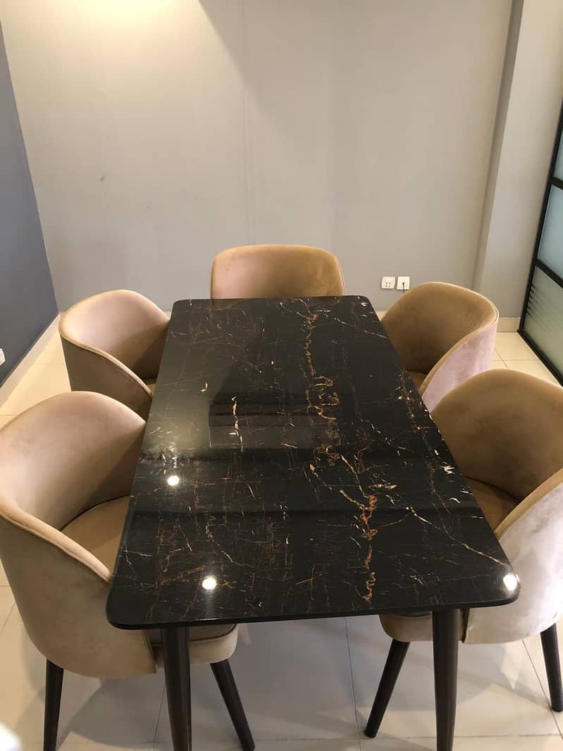 Dining Table /5 Chair Dining Table /Luxury Dining Marble Top/Dining 0