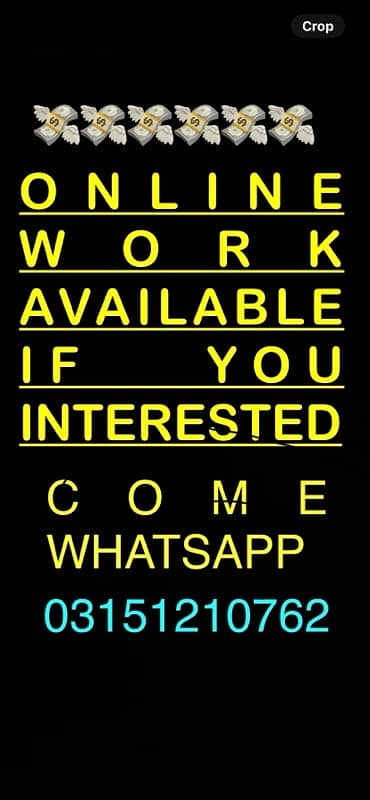 ONLINE WORK AVAILABLE are YOU INTERESTED COME 0