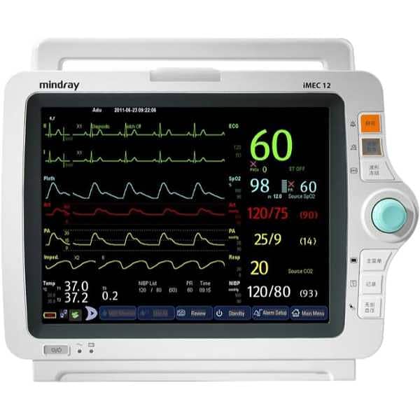 Patient Cardiac Monitor Vital Sign Monitor, BP Apparatus, SPO2, ECG. 4