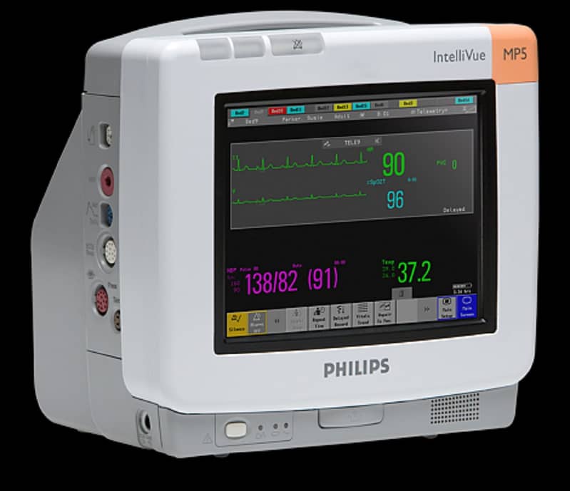 Patient Cardiac Monitor Vital Sign Monitor, BP Apparatus, SPO2, ECG. 5