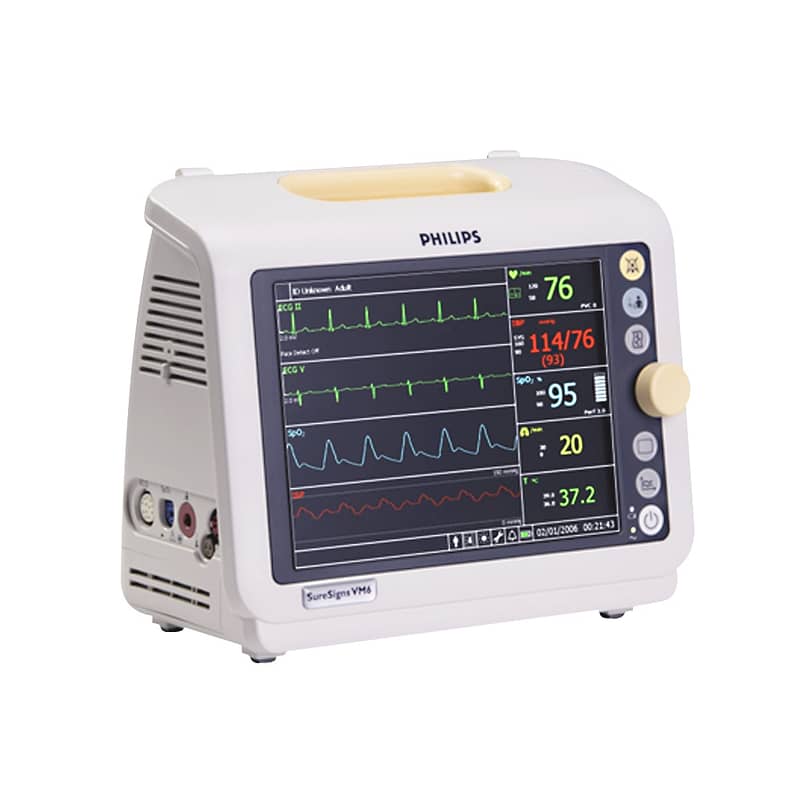 Patient Cardiac Monitor Vital Sign Monitor, BP Apparatus, SPO2, ECG. 7