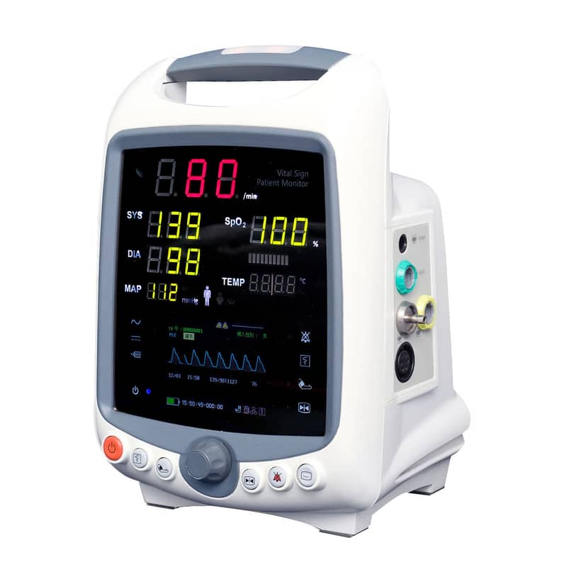 Patient Cardiac Monitor Vital Sign Monitor, BP Apparatus, SPO2, ECG. 13