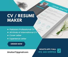 Cv, Resume, Cover Letter, Documents Editing