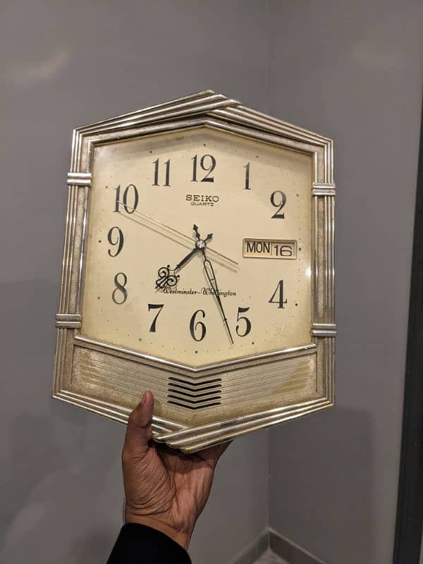 original Seiko 5 wall hanging clock 0