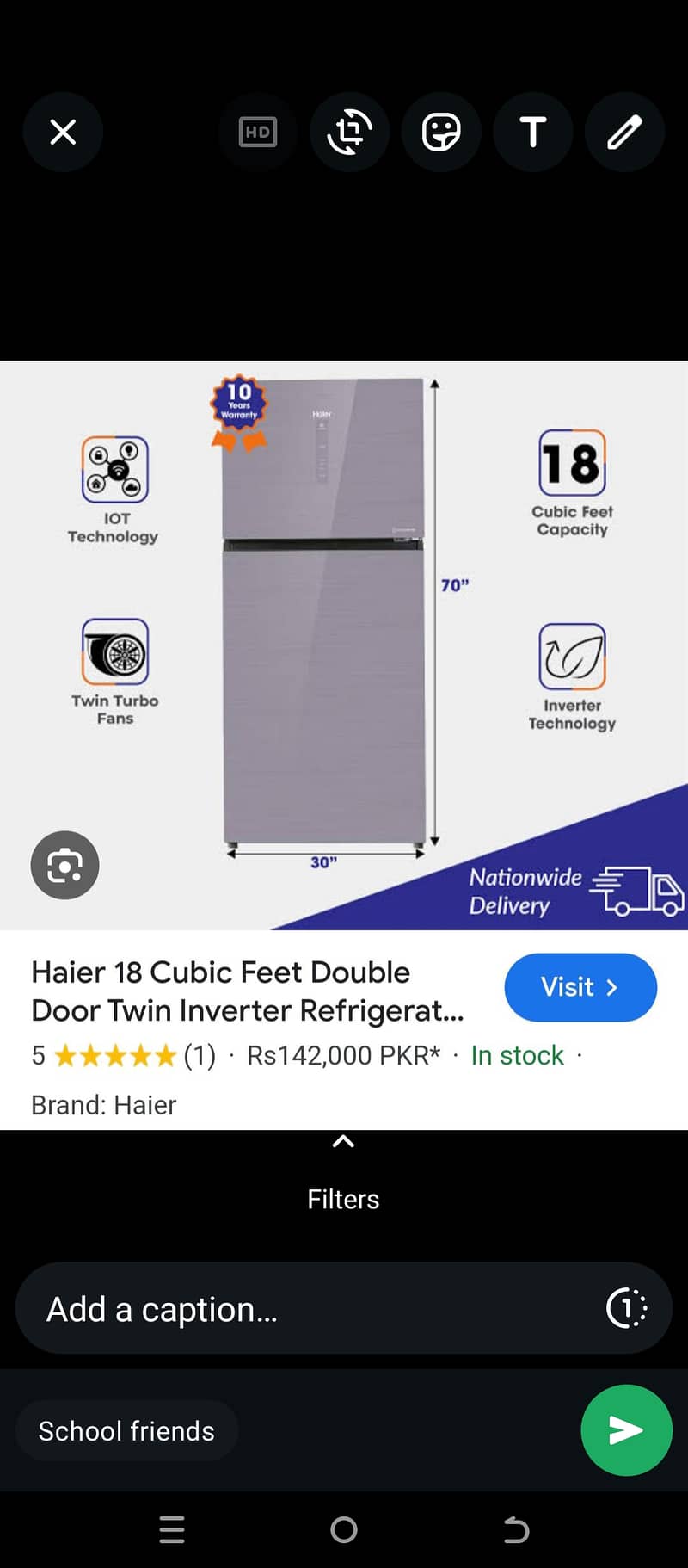 Haier 538Model Digital inverter full size for sale 7