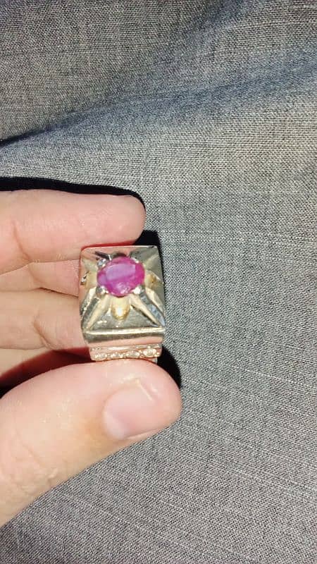 Afghanistan ruby silver ring 1