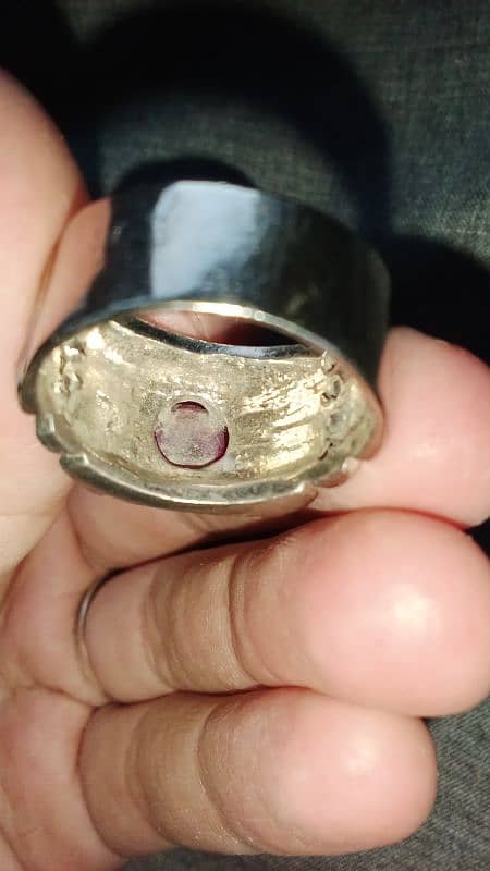 Afghanistan ruby silver ring 4