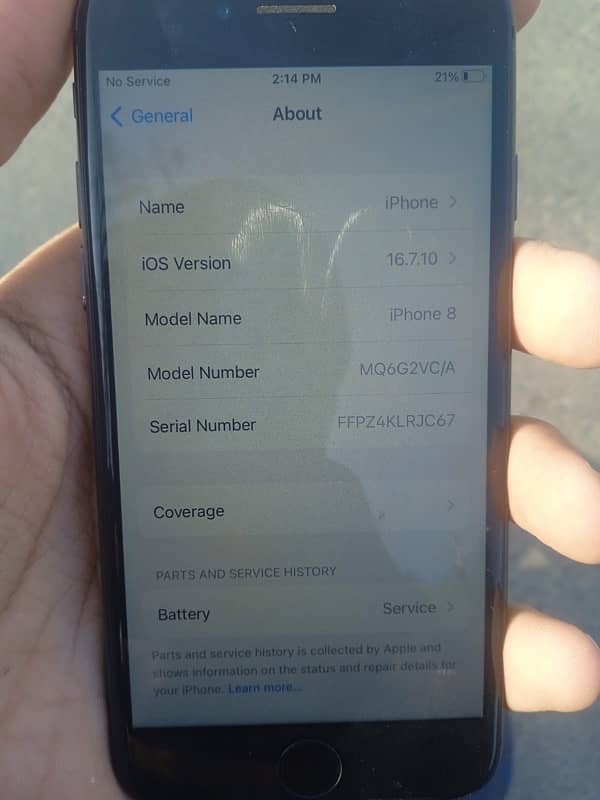 I phn 8 non pta Factory unlock 64 gb  Phone Num 03064206549 6