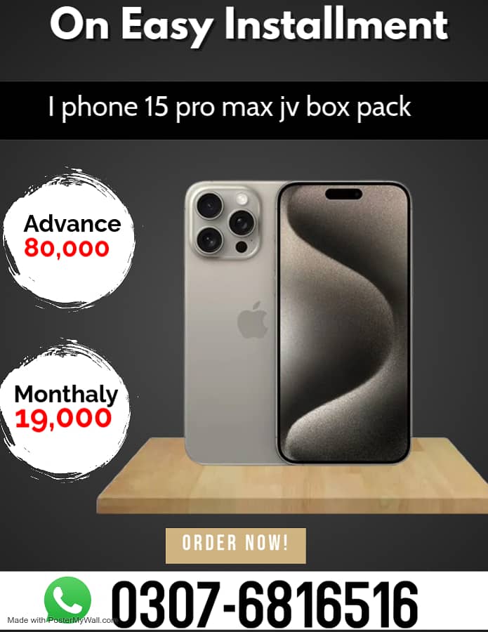 Apple iPhone 15 Pro Max jv box pack Mobile on Easy Installment 0