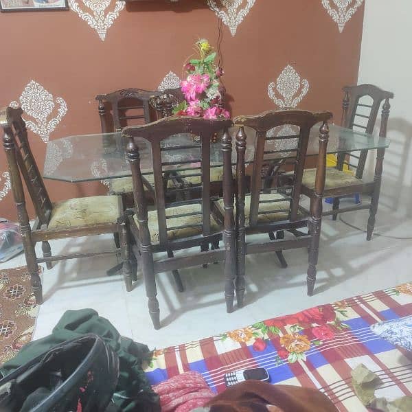 Dining Table h 6 chairs dining table set Urgent selling. 1