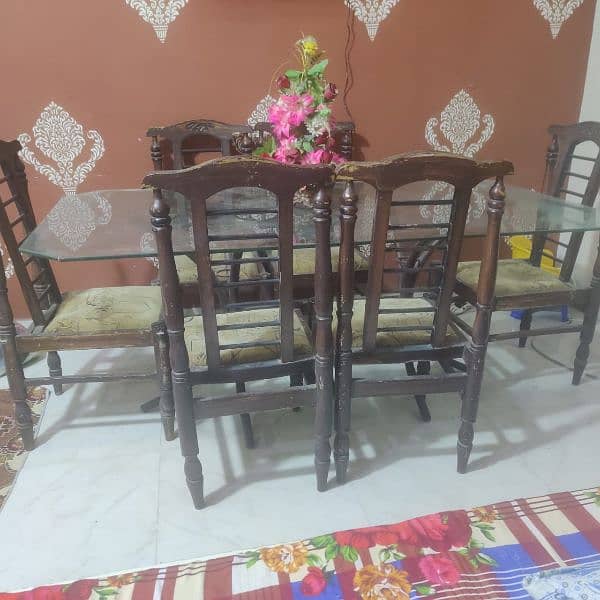 Dining Table h 6 chairs dining table set Urgent selling. 2