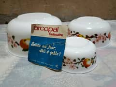 Arcopal bowll three size new condition imported