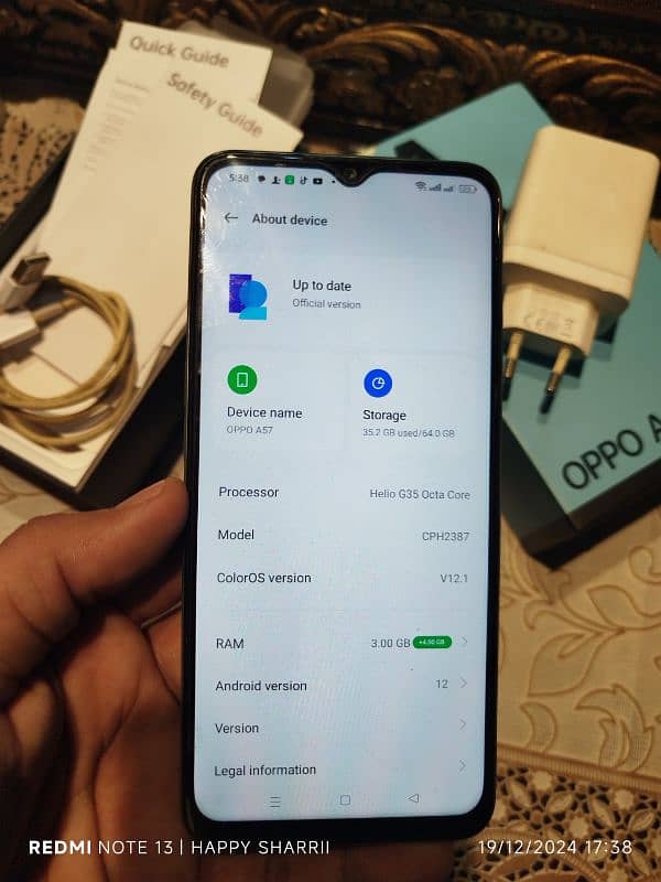 OPPO A57   3+4/64 with box 7