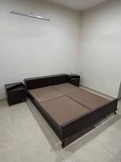 Bed set with side tables for sale