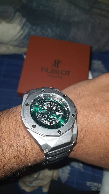 Hublot Geneve Chronograph Watch Green dial 0