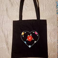 Hand embroidery tote bag