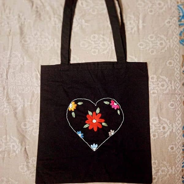 Hand embroidery tote bag 0