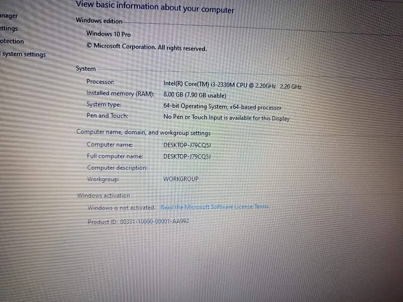 Urgent Sale This Laptop Core i 3 |3rd-G| 8 GB Ram | 128 GB SSD Card | 3