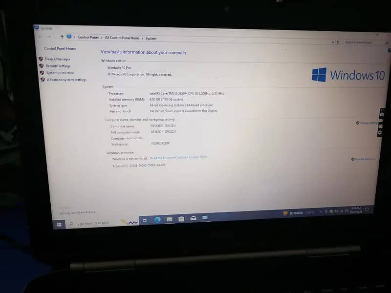 Urgent Sale This Laptop Core i 3 |3rd-G| 8 GB Ram | 128 GB SSD Card | 8