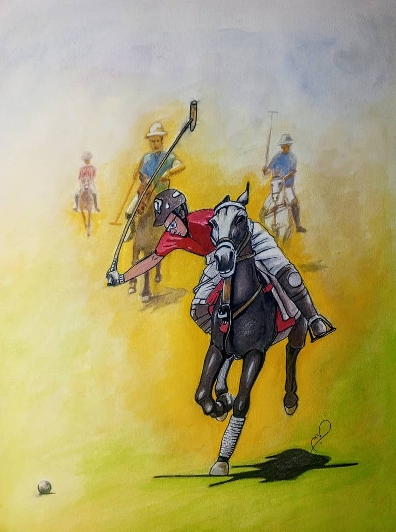 Painting of Polo Game 0