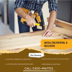 Wood Works, Carpenters Cupboard, Wardrobe, Kitchen Cabinet Services